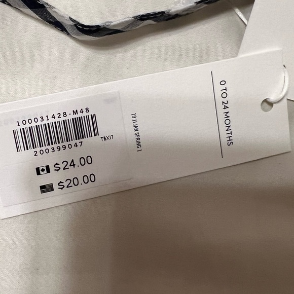 NWT Gingham Janie & Jack infant bow tie - Picture 4 of 5